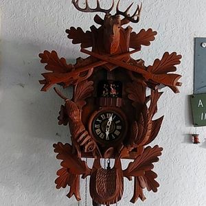 Antique black forest clock